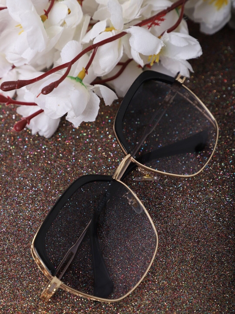 

MARC LOUIS Women Grey Lens & Gold-Toned Square Sunglasses with UV Protected Lens CF58195