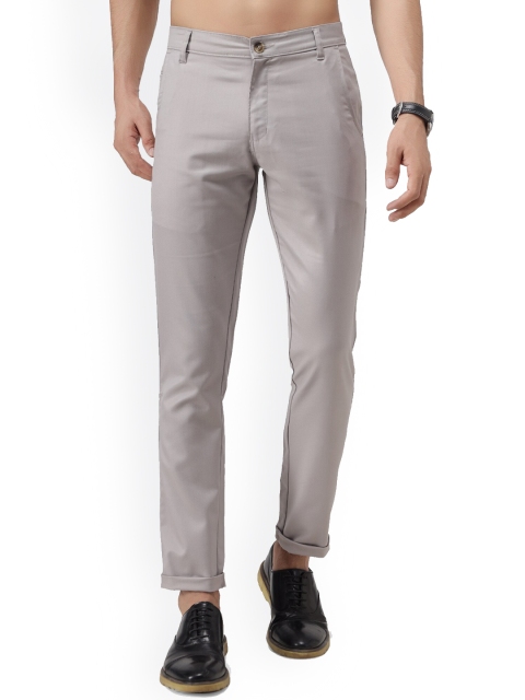 

Vandnam Fabrics Men Grey Smart Slim Fit Chinos Trousers