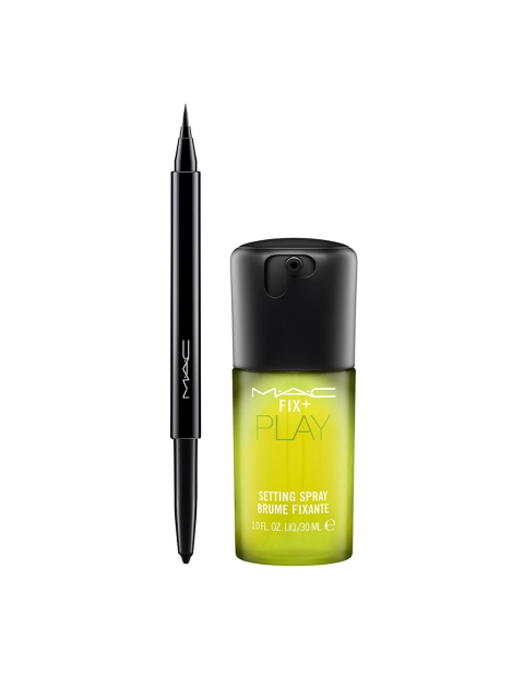 

M.A.C Set of FIX + Play Setting Spray & Dare Black All Day Waterproof Eyeliner