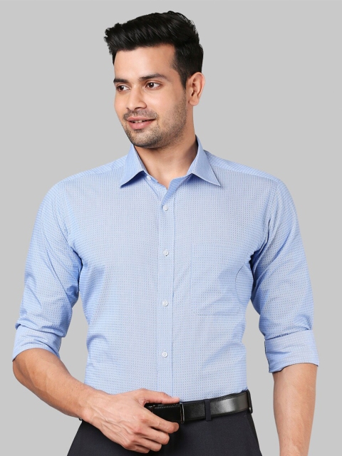 

Raymond Men Blue Printed Cotton Shirt