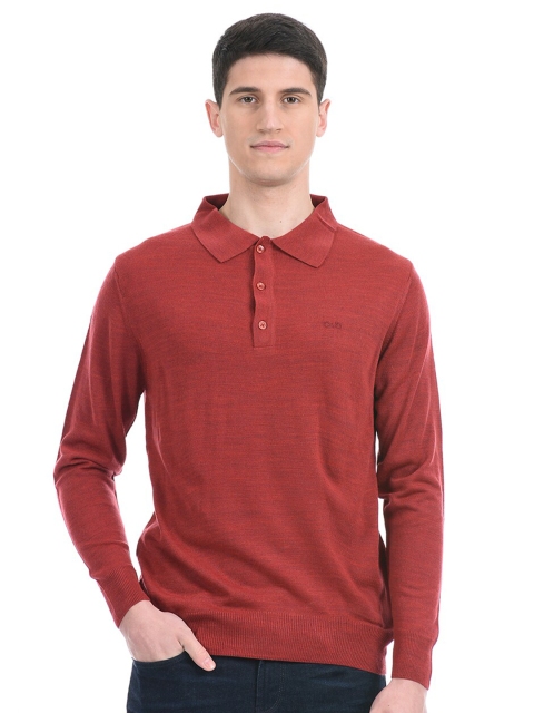 

Cloak & Decker by Monte Carlo Men Maroon Polo Collar T-shirt