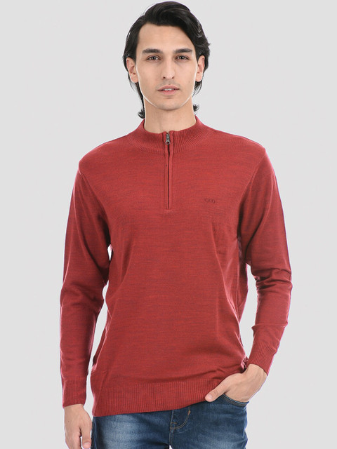 

Cloak & Decker by Monte Carlo Men Maroon Solid Pullover