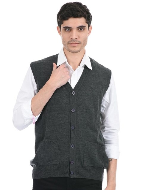 

Cloak & Decker by Monte Carlo Men Grey Melange & outer space Cardigan