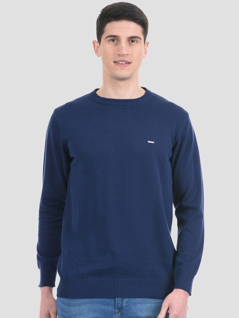 

Cloak & Decker by Monte Carlo Men Blue Round Collar Pullover