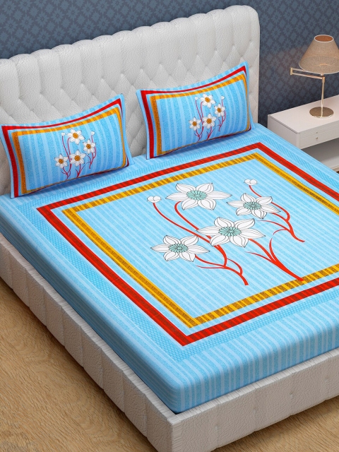 

Aura Unisex Blue Bedsheets