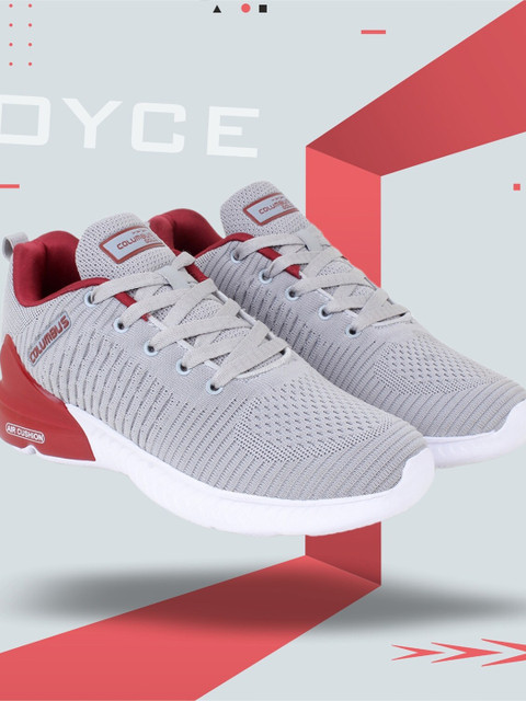 

Columbus Men Grey Mesh Running Shoes