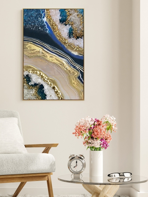 

HomeTown Blue Ilona Abstract Canvas Hand Painted Painting Wall Art