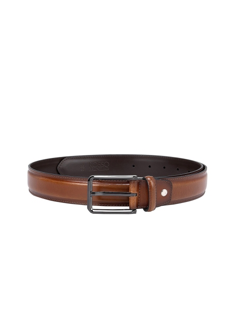 

ROSSO BRUNELLO Men Tan Leather Formal Belt