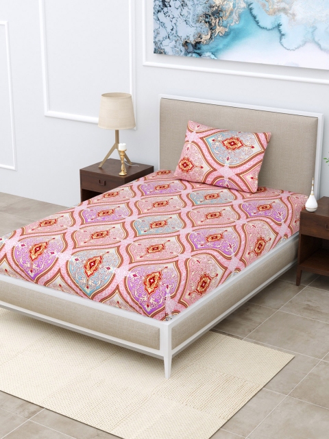 

BOMBAY DYEING Unisex Multi Bedsheets, Pink