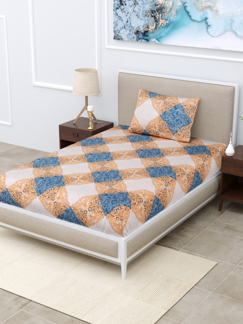 

BOMBAY DYEING Unisex Multi Bedsheets, Blue