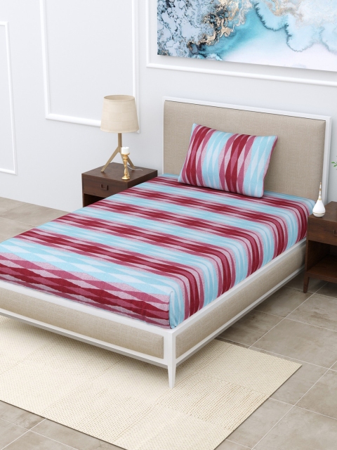 

BOMBAY DYEING Unisex Multi Bedsheets, Maroon