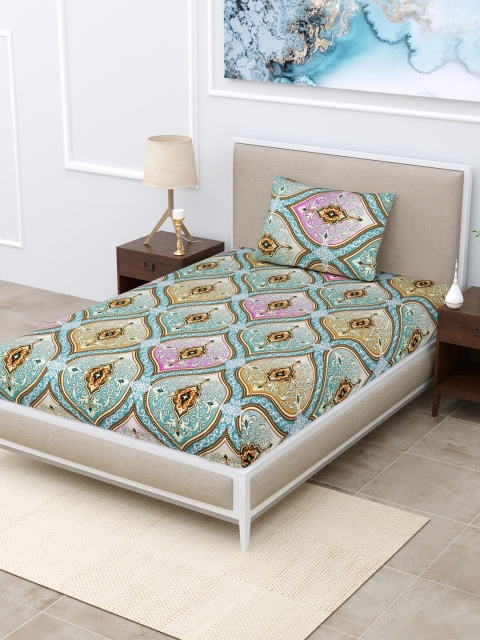 

BOMBAY DYEING Unisex Multi Bedsheets, Blue