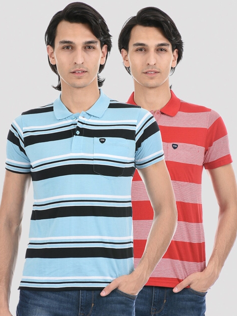 

Cloak & Decker by Monte Carlo Men Striped T-shirt, Blue