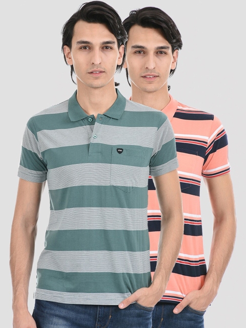 

Cloak & Decker by Monte Carlo Men Green Striped T-shirt
