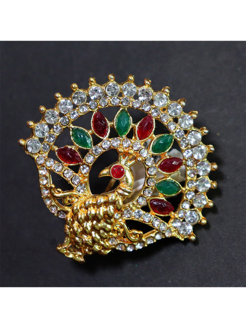 

Krelin Women Pack of 9 Gold-Toned & Red Embellished Hair Accessory