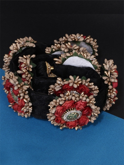 

Krelin Women Gold-Toned & Red Embellished Hair Accessory
