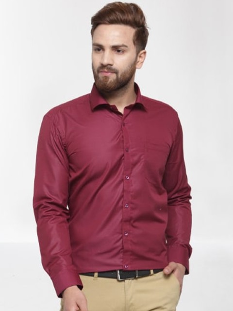 

RG DESIGNERS Men Maroon Slim Fit Formal Shirt