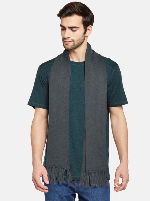 

Kosha Men Grey Pure Merino Wool Muffler with Tassel