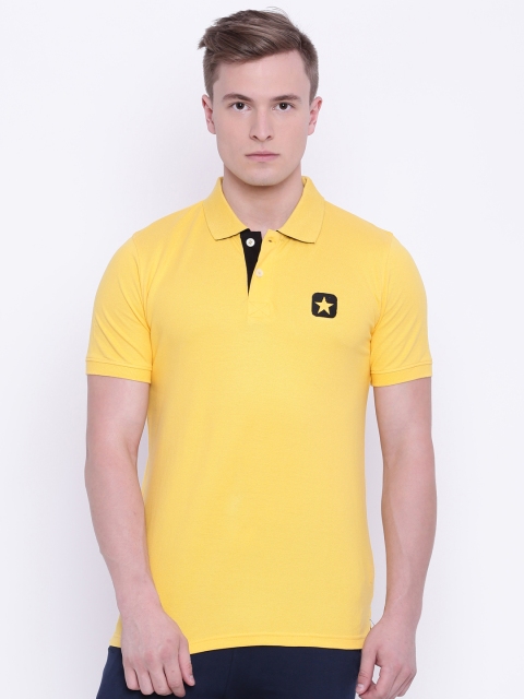 

Converse Men Yellow Solid Polo Collar T-shirt
