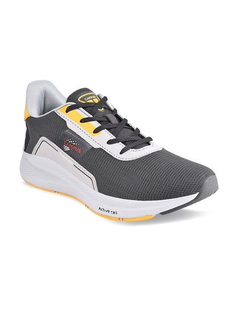 

Campus Men Grey Mesh High-Top Running Shoes