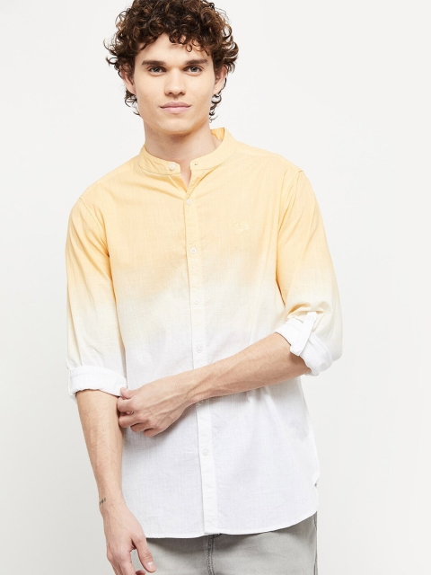 

max Men Yellow Casual Shirt