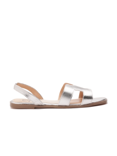 

Carlton London Women Silver-Toned Glossy Flats