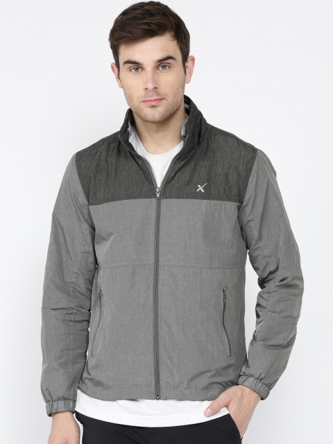 

HRX by Hrithik Roshan Men Grey Solid Sporty Jacket with Detachable Hood