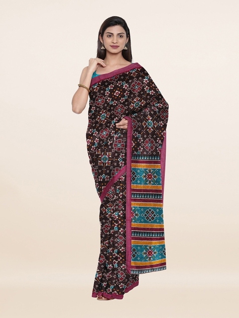 

Pothys Black & Blue Ethnic Motifs Zari Saree