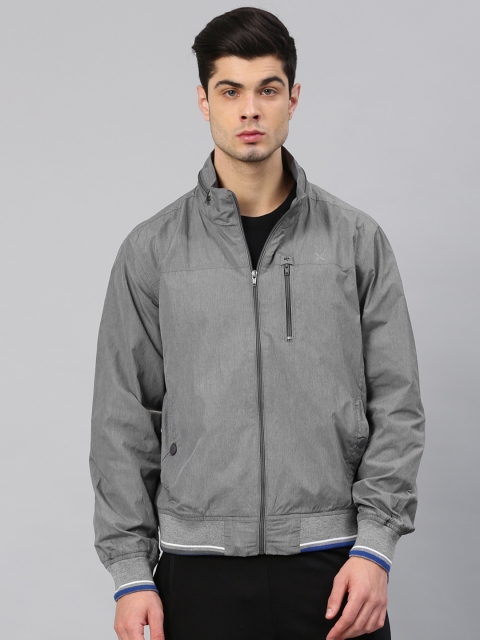 

HRX by Hrithik Roshan Men Grey Solid Sporty Jacket