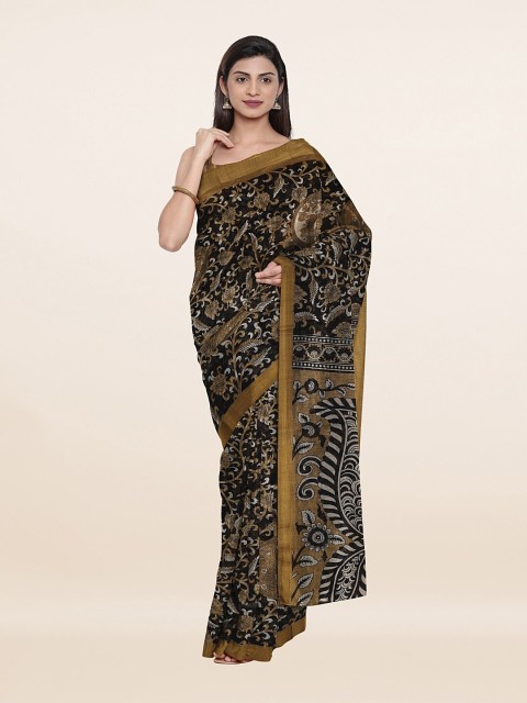 

Pothys Black & Brown Floral Zari Saree
