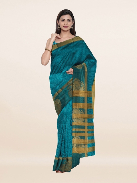 

Pothys Blue Ethnic Motifs Zari Saree
