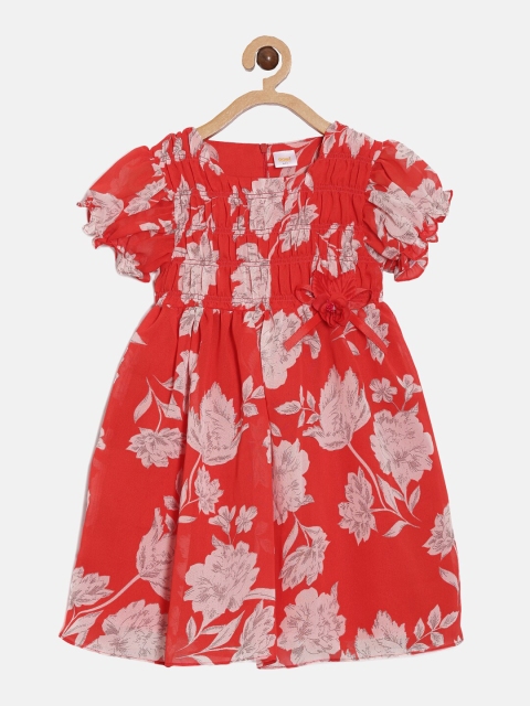 

Aomi Red & jasper Floral Georgette Dress