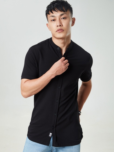 

The Souled Store Men Black Casual Solid Shirt