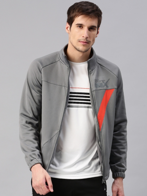 

HRX by Hrithik Roshan Men Grey Solid Jacket