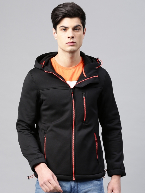 

HRX by Hrithik Roshan Men Black Solid Sporty Jacket
