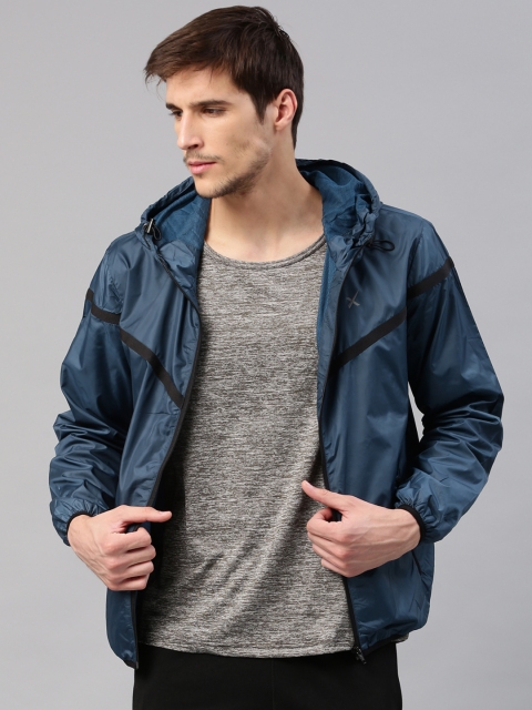 

HRX by Hrithik Roshan Men Blue Solid Sporty Jacket