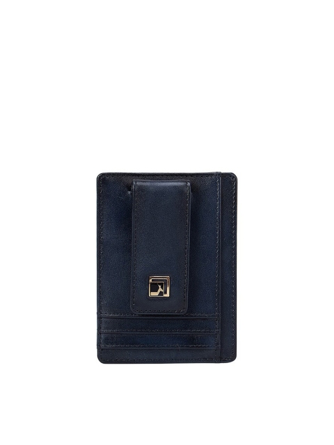 

Da Milano Men Blue Textured Leather Money Clip