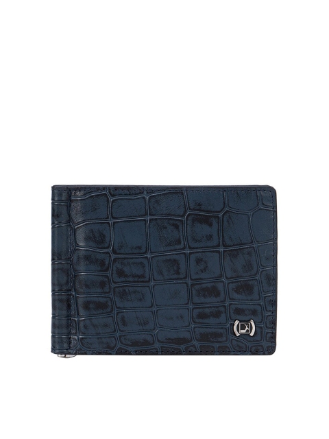 

Da Milano Men Blue Textured Leather Money Clip