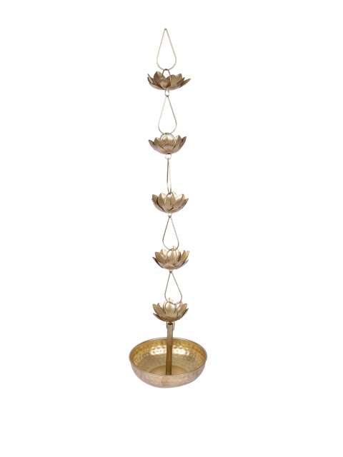 

HomeTown Gold-Toned Lotus Hanging Tealight Candle Holder