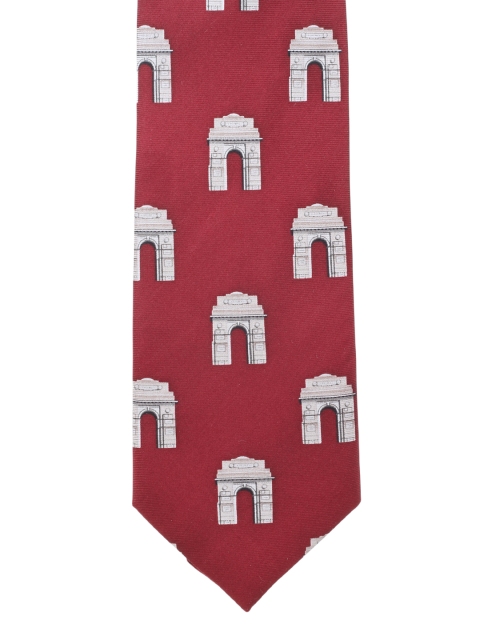 

Alvaro Castagnino Maroon India Gate Print Tie