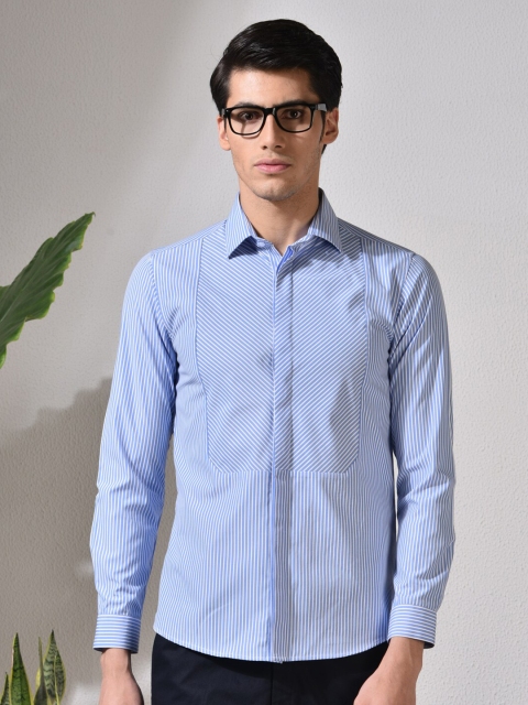 

ABKASA Men Blue Sharp Slim Fit Casual Shirt