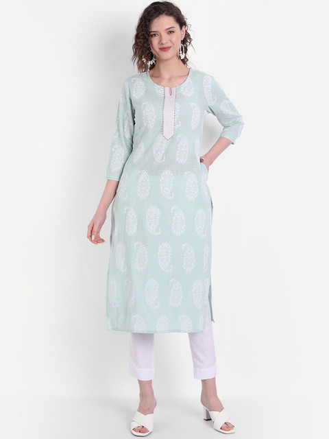 

SUTI Women Blue Paisley Printed Kurta