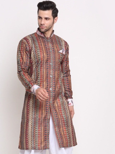 

Benstoke Men Multicoloured Ethnic Motifs Printed Kurta, Multi