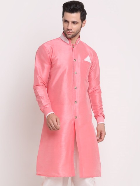 

Benstoke Men Pink Kurta