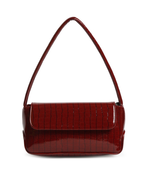 

Apsis Maroon Textured Structured Handheld Bag with Quilted