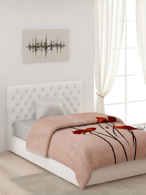 

Monte Carlo Brown & Black Floral AC Room Single Bed Blanket