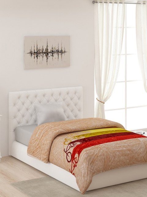 

Monte Carlo Beige & Red AC Room 550 GSM Single Bed Blanket