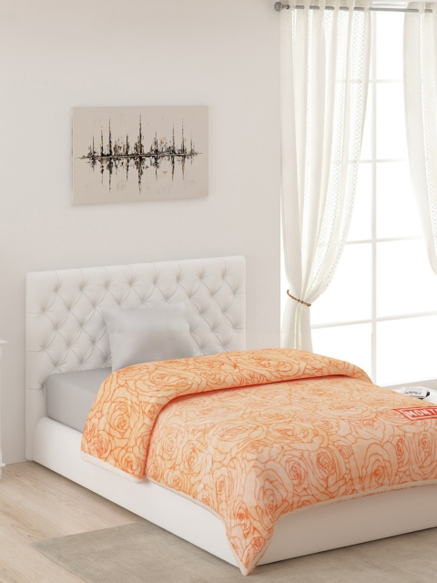 

Monte Carlo Orange Floral AC Room 550 GSM Single Bed Blanket