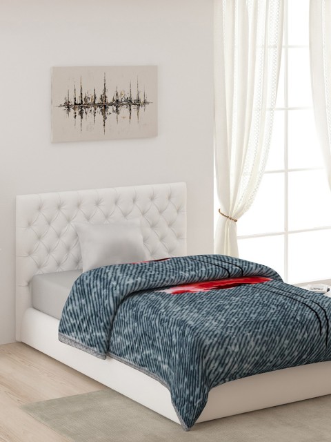 

Monte Carlo Blue Printed 1 Ply AC Room 600 GSM Polyester Single Bed Blanket