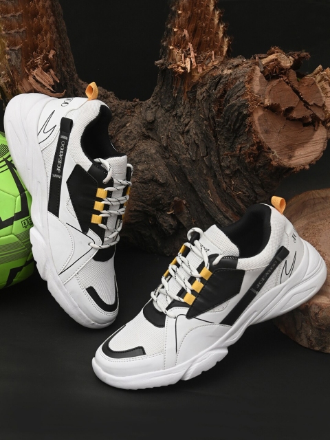 

JOKATOO Men White Running Shoes